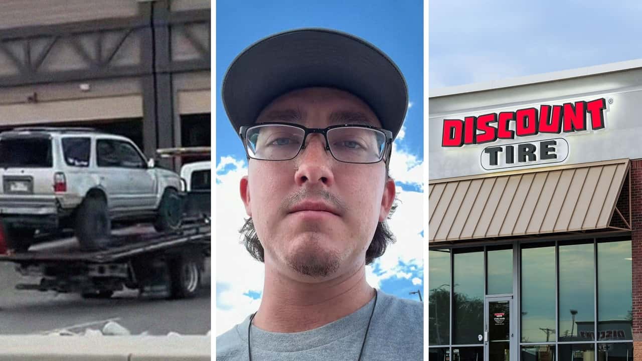 Man goes to Discount Tire for rotation