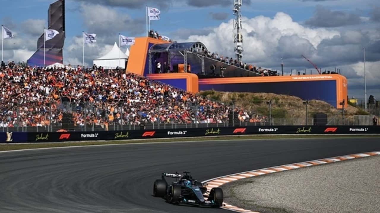 F1: Russell supera McLaren, Ferrari e Antonelli e é pole da sprint na Holanda; Bortoleto larga de 9º