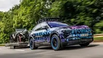 Porsche Cayenne Electric attracts classic car trailers