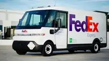 The first BrightDrop EV600 electric vans delivered to FedEx