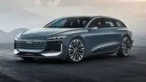 Angle avant de l'Audi A6 Avant E-Tron Concept