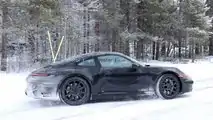 Porsche 911 Non-Turbo Facelift Side View Spy Photo