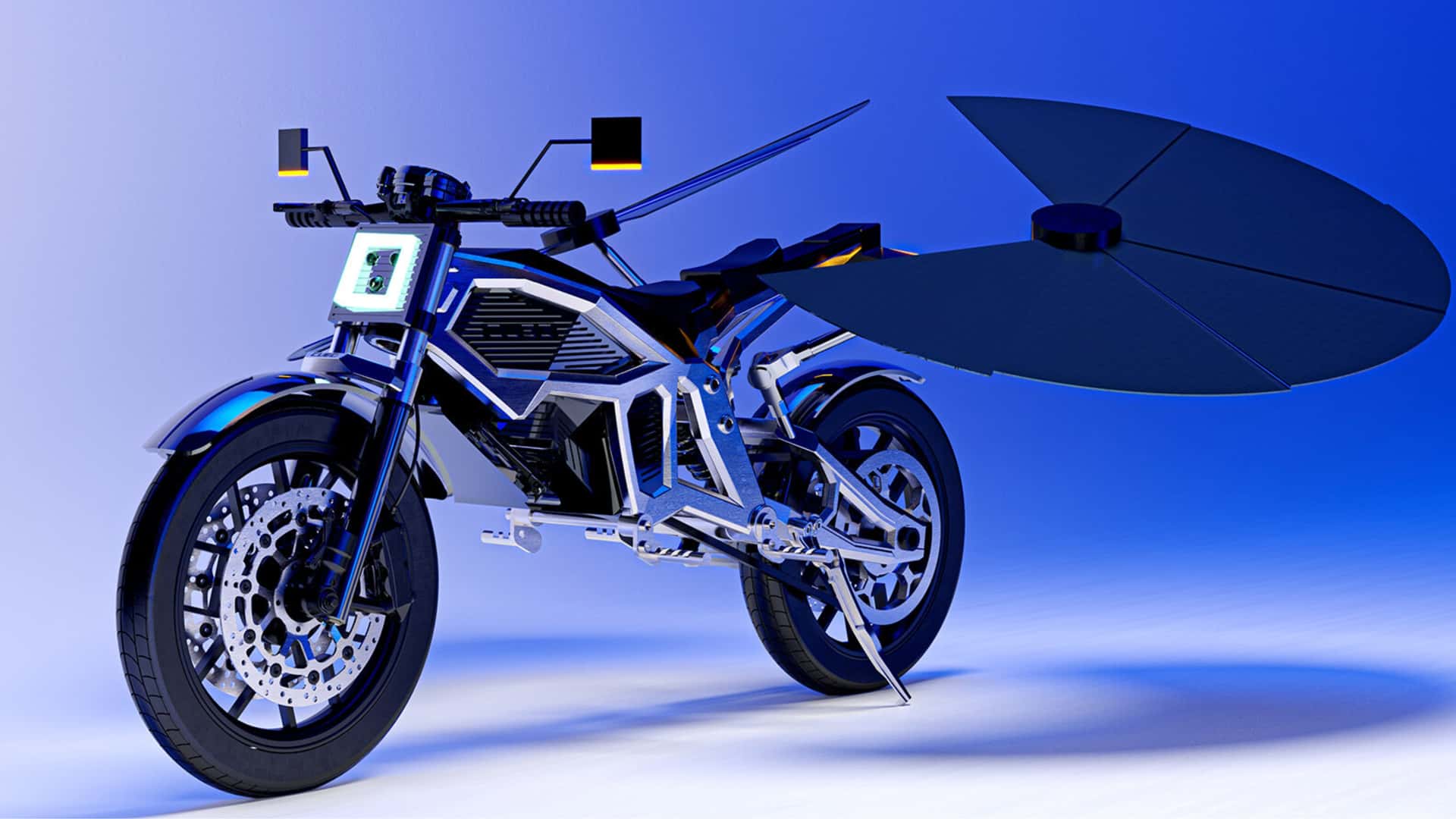 Image 4 for Unique motorcycle concept could run on sunlight alone