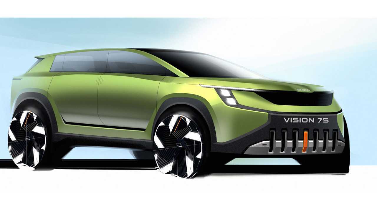 2022 Skoda VISION 7S Konsept Çizimleri