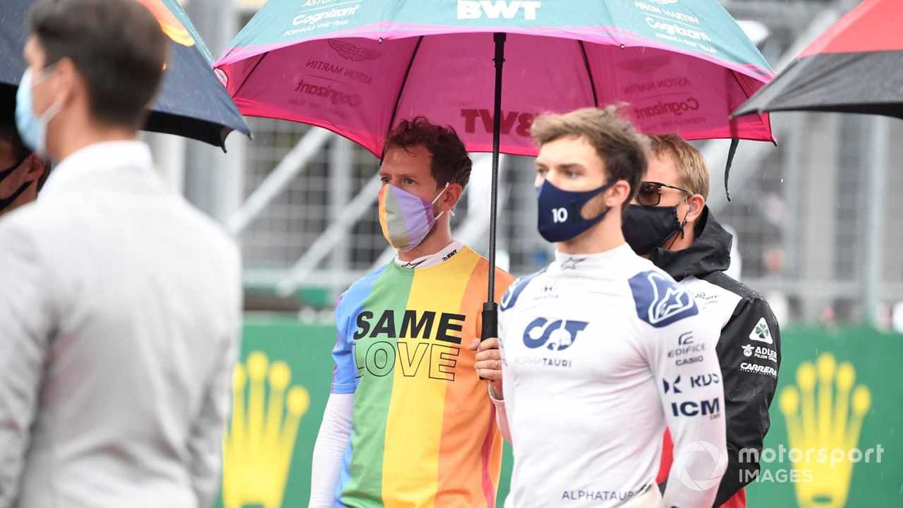 Sebastian Vettel and Pierre Gasly at Hungarian GP 2022