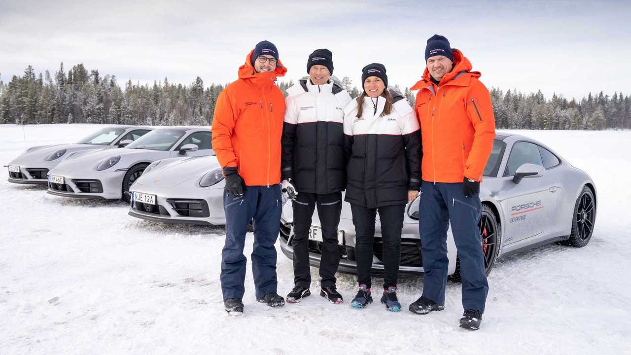 Porsche 911 y Ingemar Stenmark en la nieve