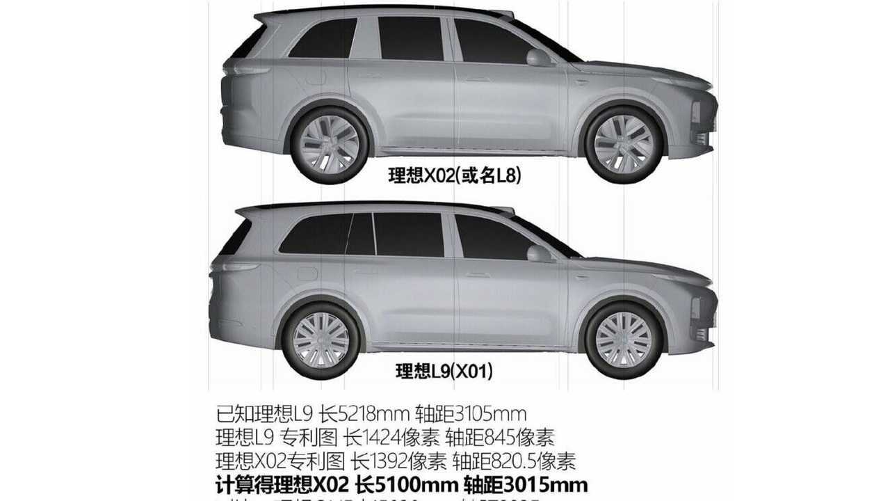 Патентные изображения кроссовера Li Auto X02