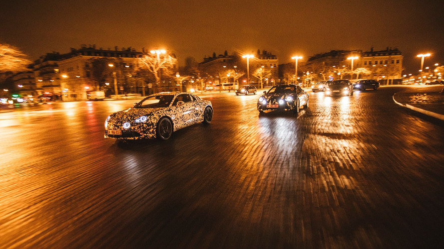 Alpine prototypes Paris night ride