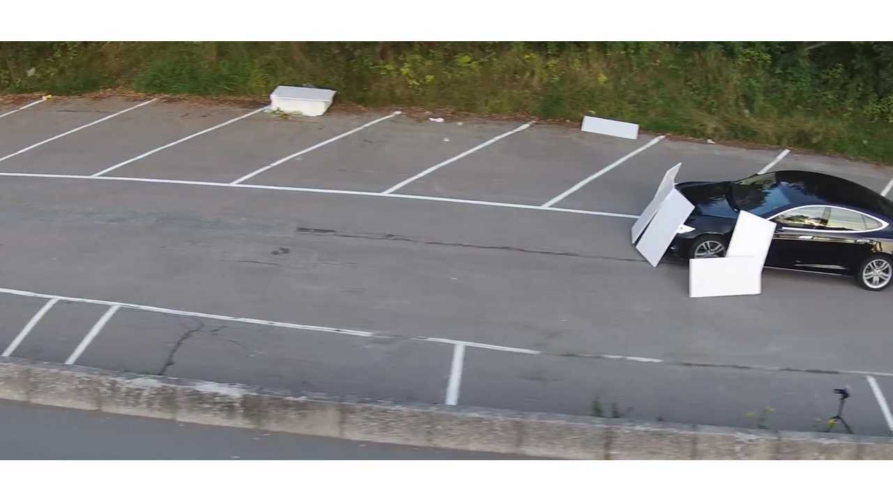 Tesla Model S Automatic Emergency Braking test 2 - result