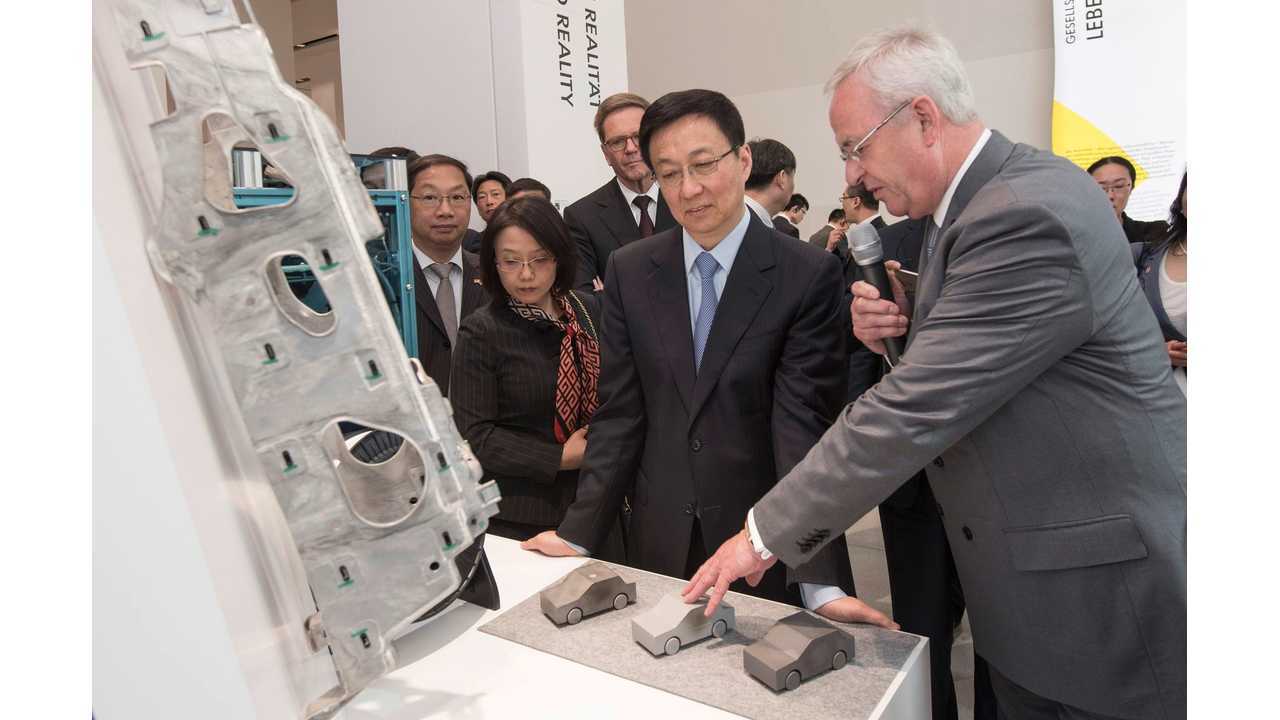 Volkswagen signs cooperation agreement in the area of e-mobility research with Chinese joint venture partner SAIC