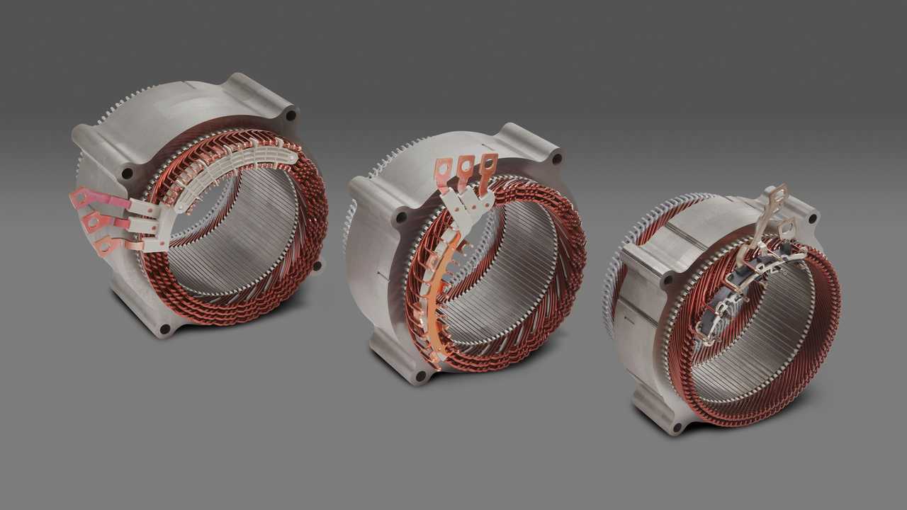 GMs Ultium-Elektromotoren: Die Statoren der drei Elektromotoren