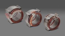 GMs Ultium-Elektromotoren: Die Statoren der drei Elektromotoren