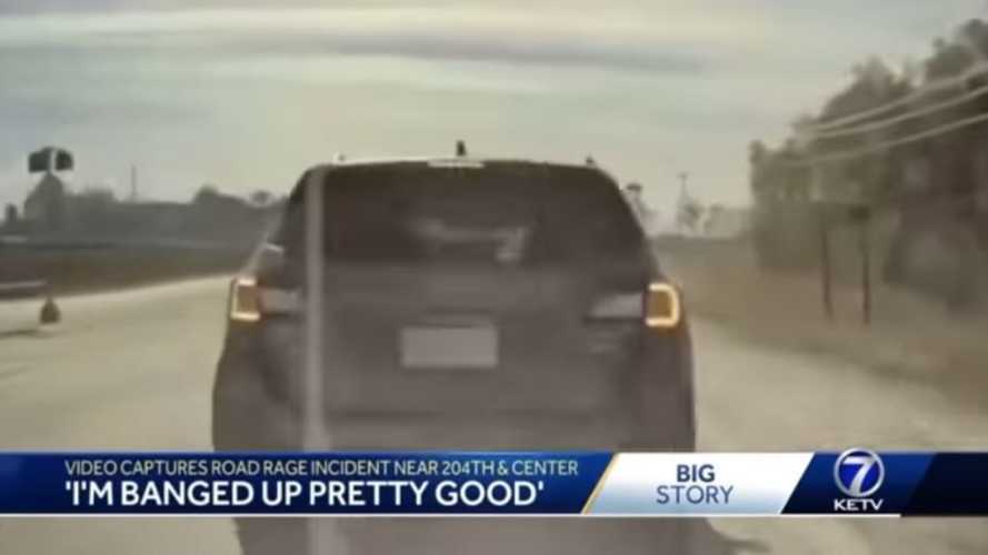 Check Out This Ridiculous Road Rage Accident Caught On TeslaCam