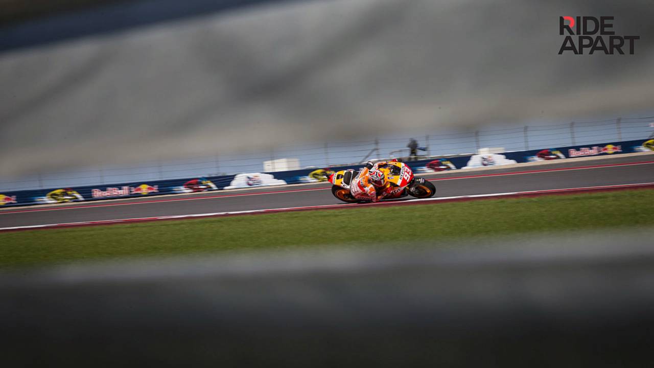 Marquez during FP3 for the US Grand Prix at Austin's brand new Circuit Of The Americas.
