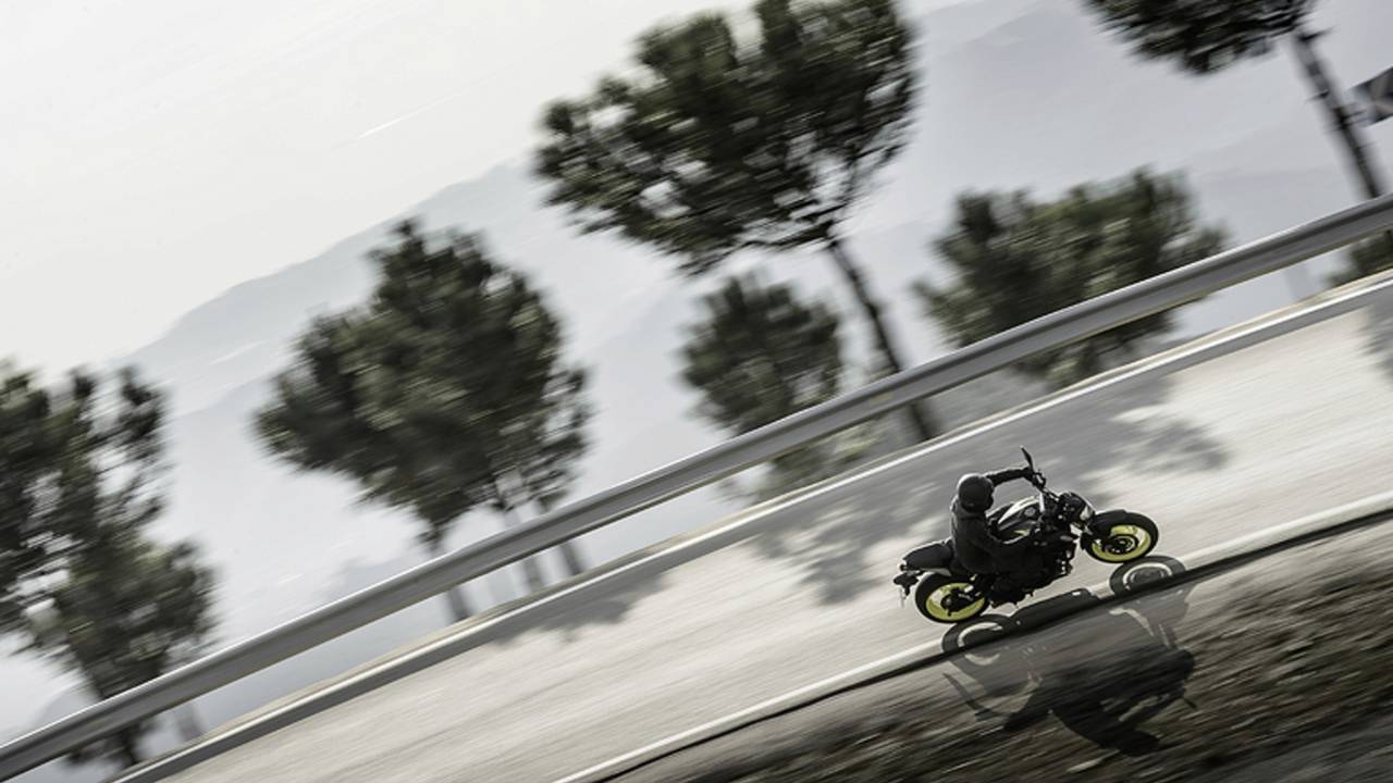 Light and nimble, the MT-07 is much more capable when hustled thorough turns than the FZ-07 it replaces.