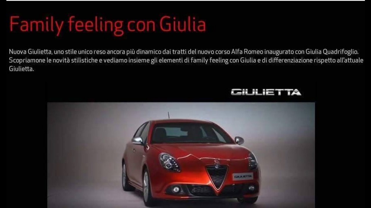 Vazou: Alfa Romeo Giulietta reestilizado é revelado antes da estreia