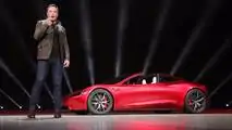 Tesla Roadster avec Elon Musk