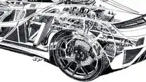 Acura NSX Cutaway Sketch