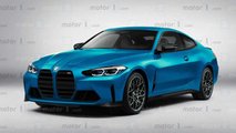 2021 BMW M4 Coupe render (Motor1.com)