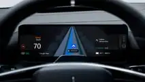 Guía de carril en tiempo real de Google Maps en Polestar