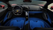 Ferrari 849 Testarossa, die Innenausstattung und der Kofferraum