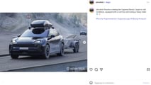 Nuova Porsche Cayenne Coupé Electric, le foto spia su Instagram