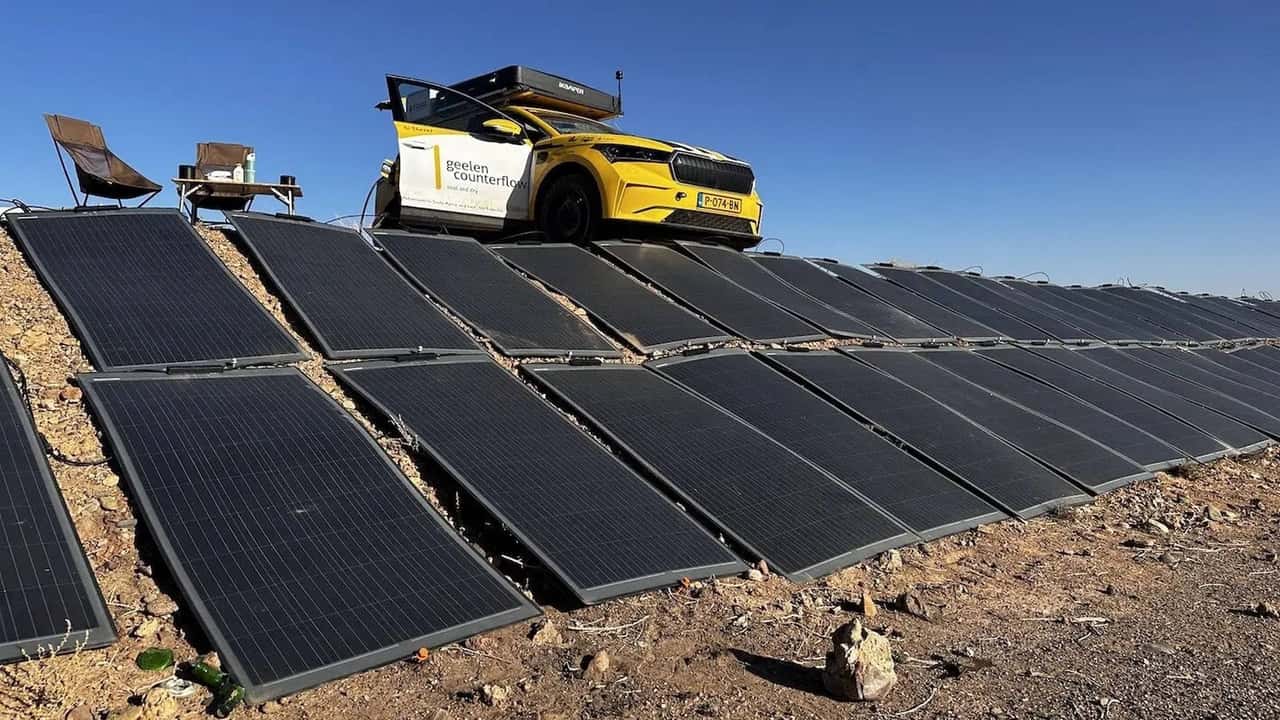 Skoda Enyaq EV DC charging from solar panels (Source: 4x4electric)