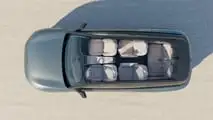 Nio EL8 (2025): Im Inneren gibt es stets sechs Sitze, hier ist die Comfort-Version mit Durchgan´g zwischen den Sitzen der 2. Reihe abgebildet