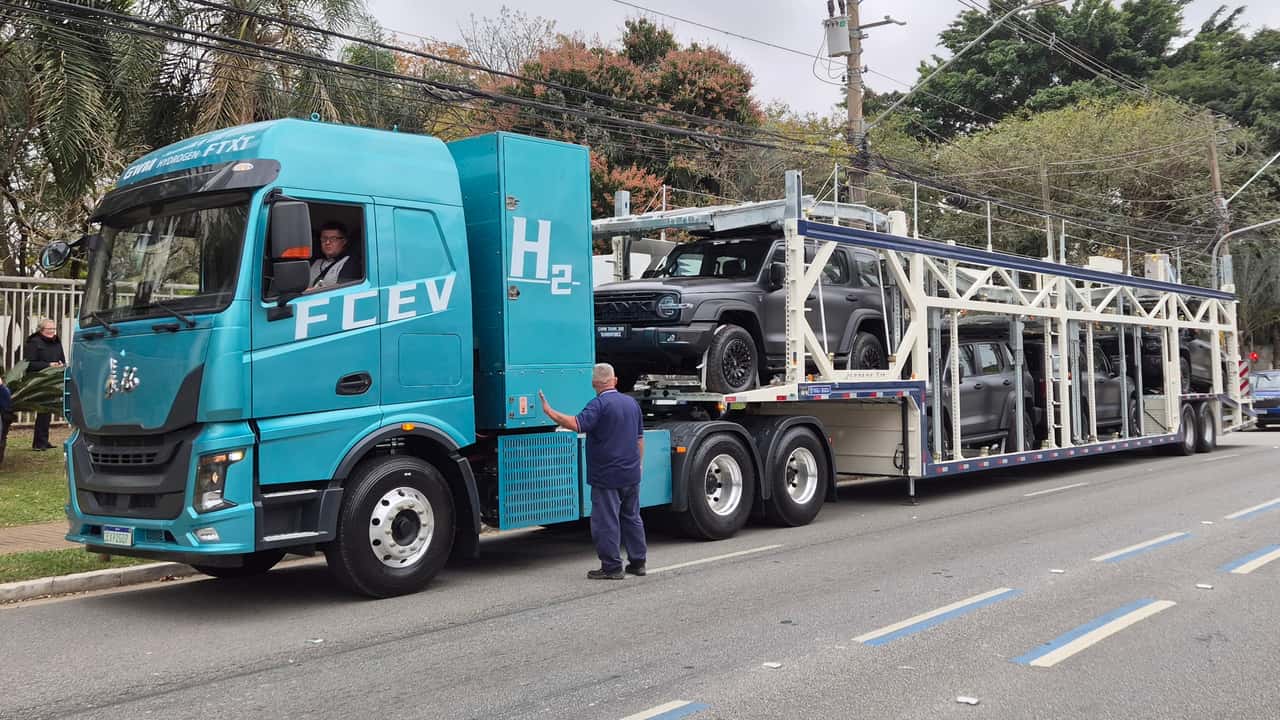 GWM faz 1º transporte de carga com caminhão a hidrogênio da América Latina