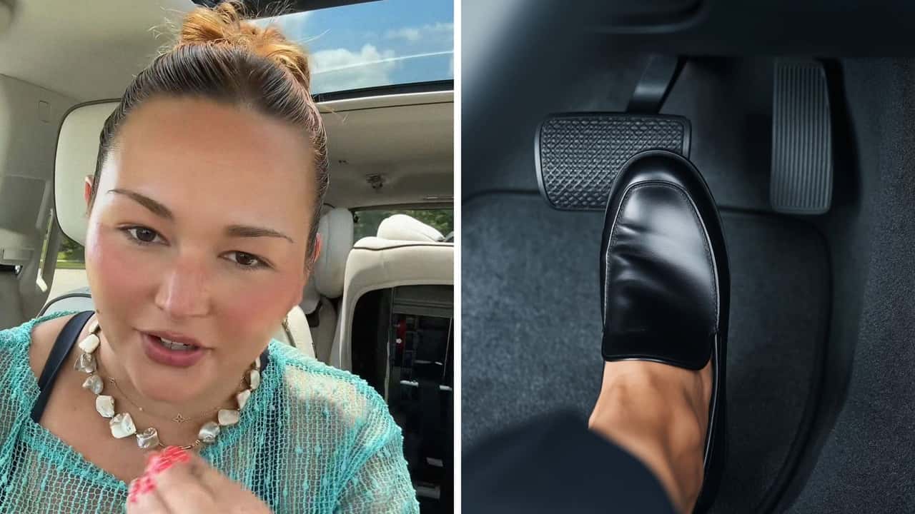 Woman Gets In Her Car To Run Errands.