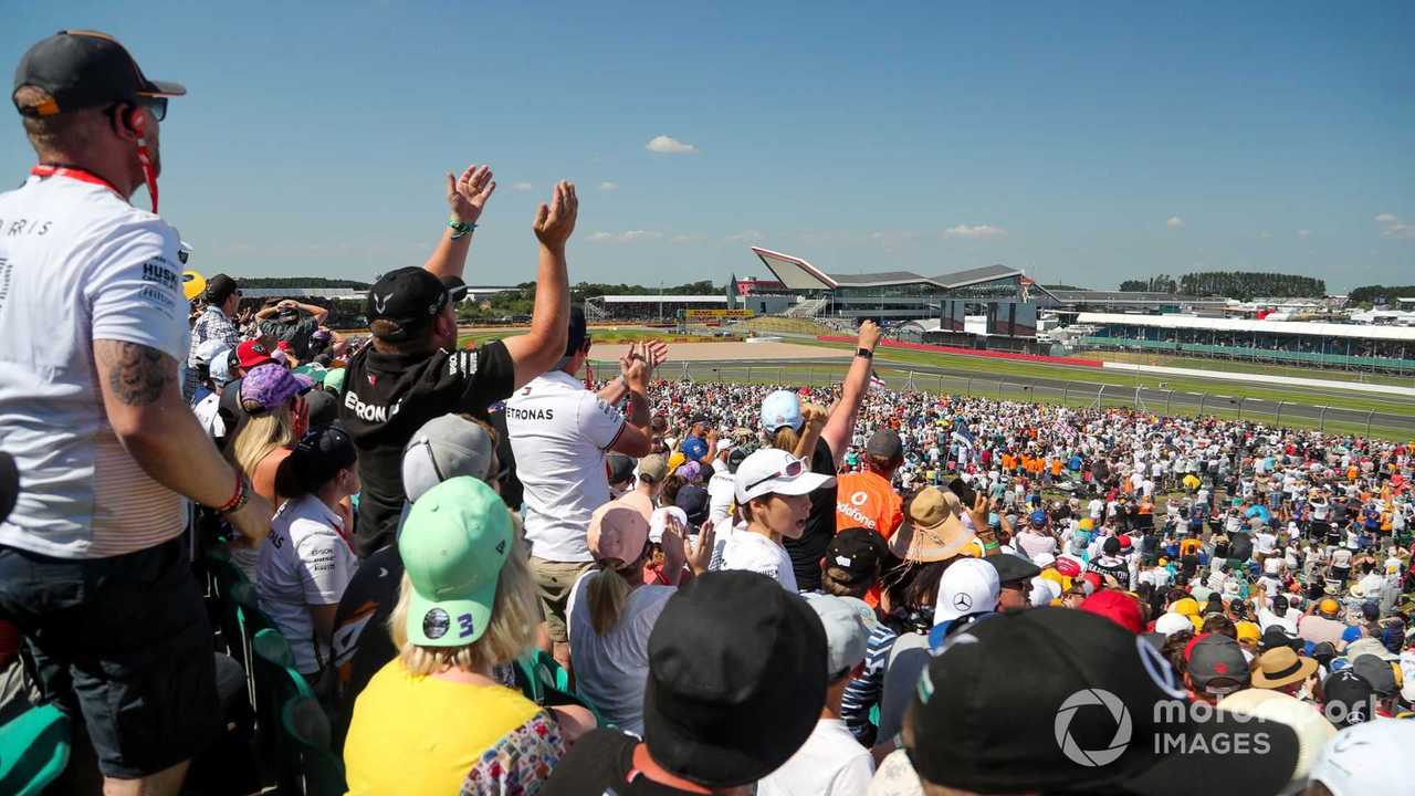 British GP fans from grandstands 2021