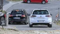 VW Golf R facelift spy photo