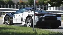 Ferrari V6 hybrid test mule spy photo