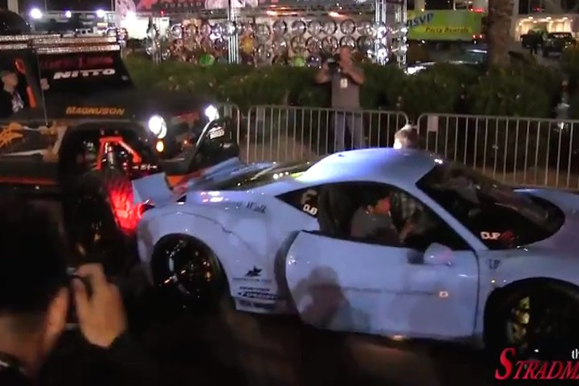 Watch This Jeep Smash into a Custom Ferrari at SEMA