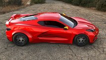 Chevrolet Corvette C8 Ferrari Testarossa Render
