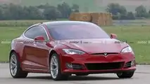 Photos Espion Tesla Model S Nurburgring