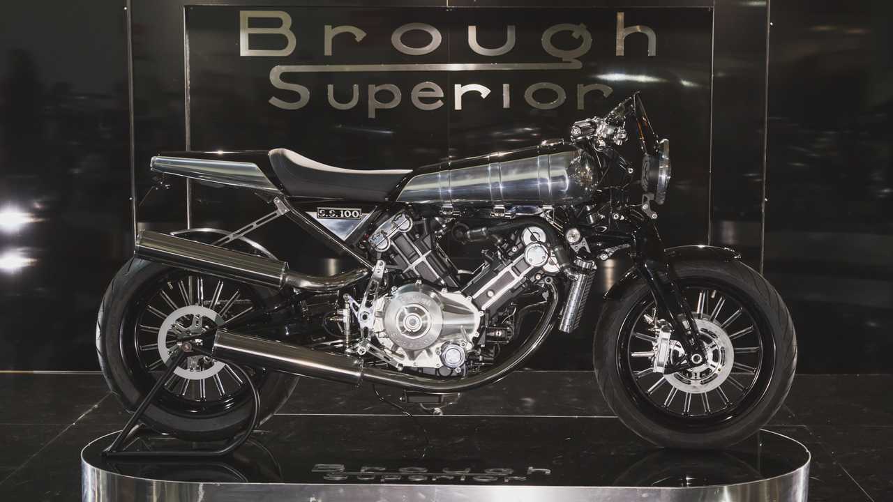 Brough Superior motorbike at EICMA 2014 Milan Italy