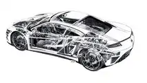 Acura NSX Cutaway Sketch