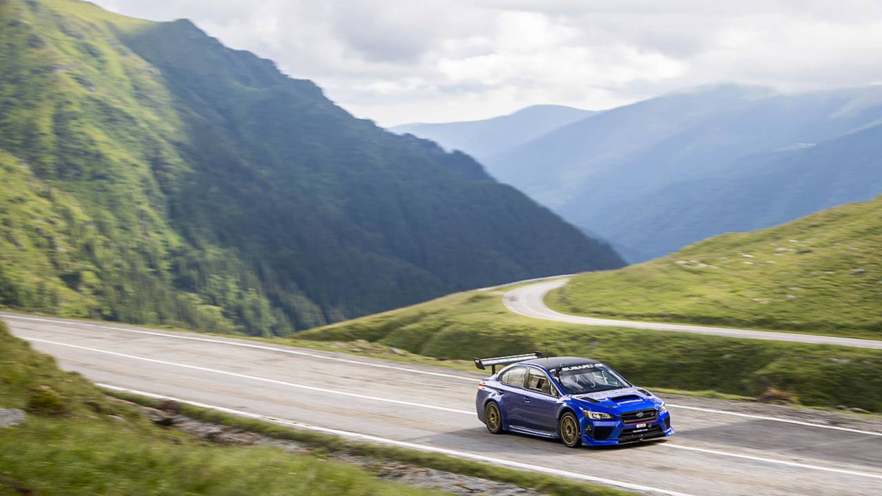 Subaru WRX STI récord en la Transfagarasan
