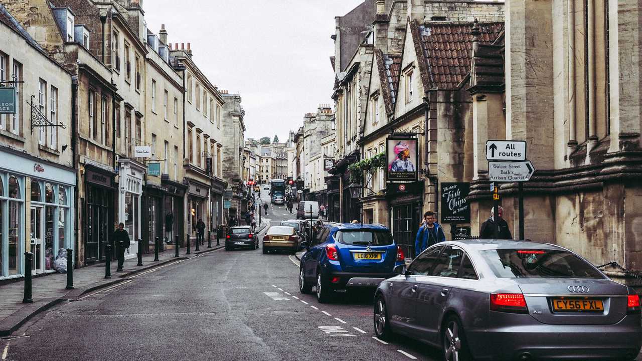 Tourists visiting the city of Bath UK