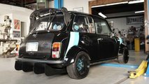 1990 Rover Mini with 1999 Kawasaki Ninja ZX-10R Engine, 3/4 Back