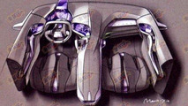 Peugeot Crossover Shanghai Concept leaked design sketches, 500, 05.04.2011