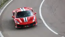 Ferrari 488 Pista, prova sul circuito di Fiorano