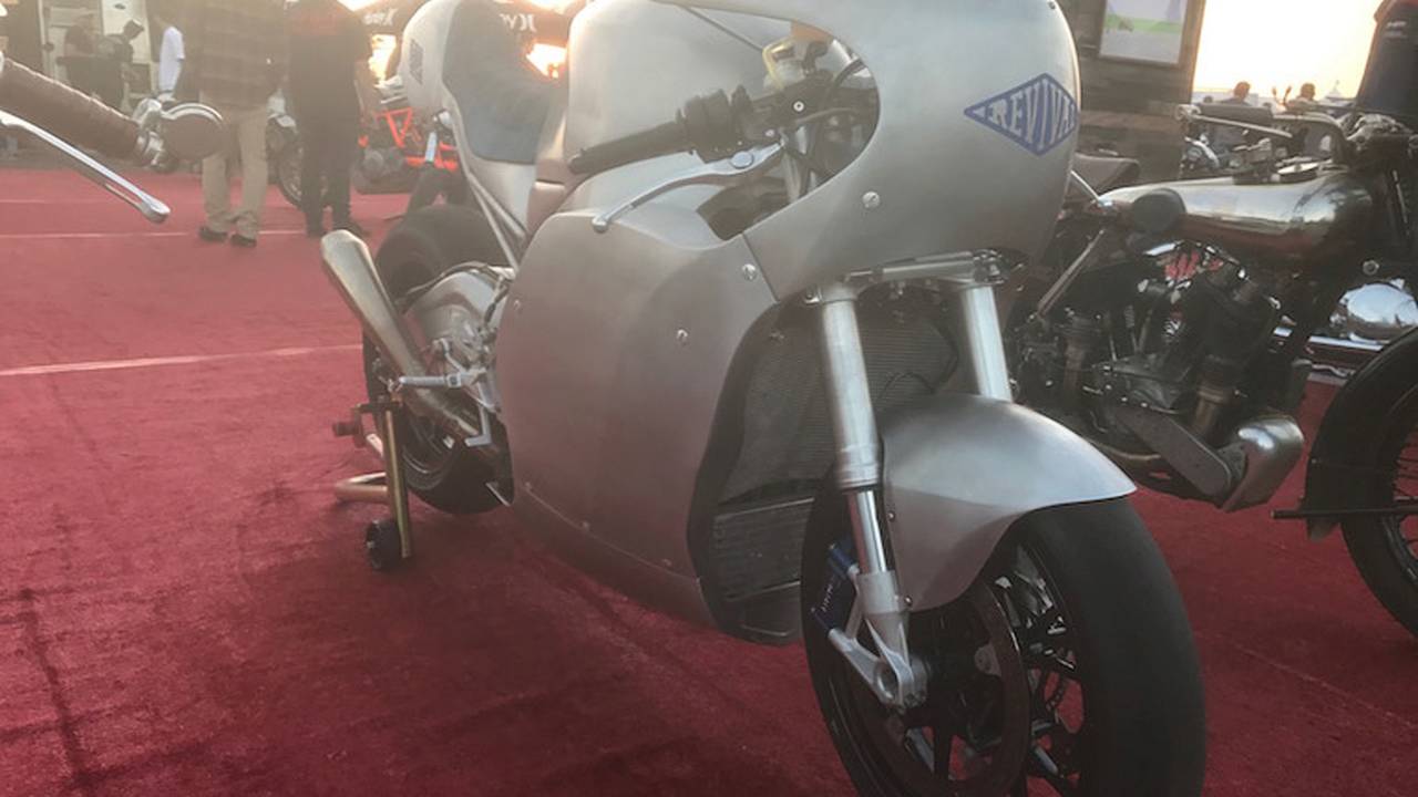 <em>A BMW S1000RR dressed up with some old-school flavor</em>