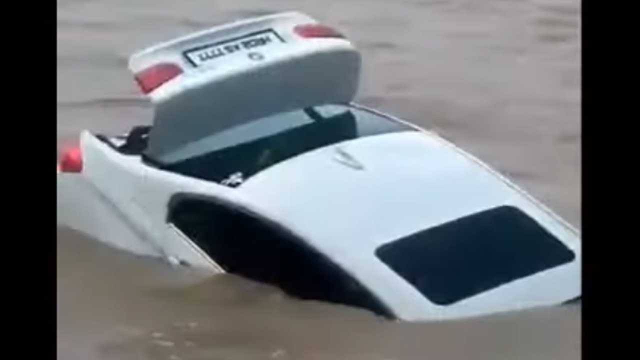 bmw in river