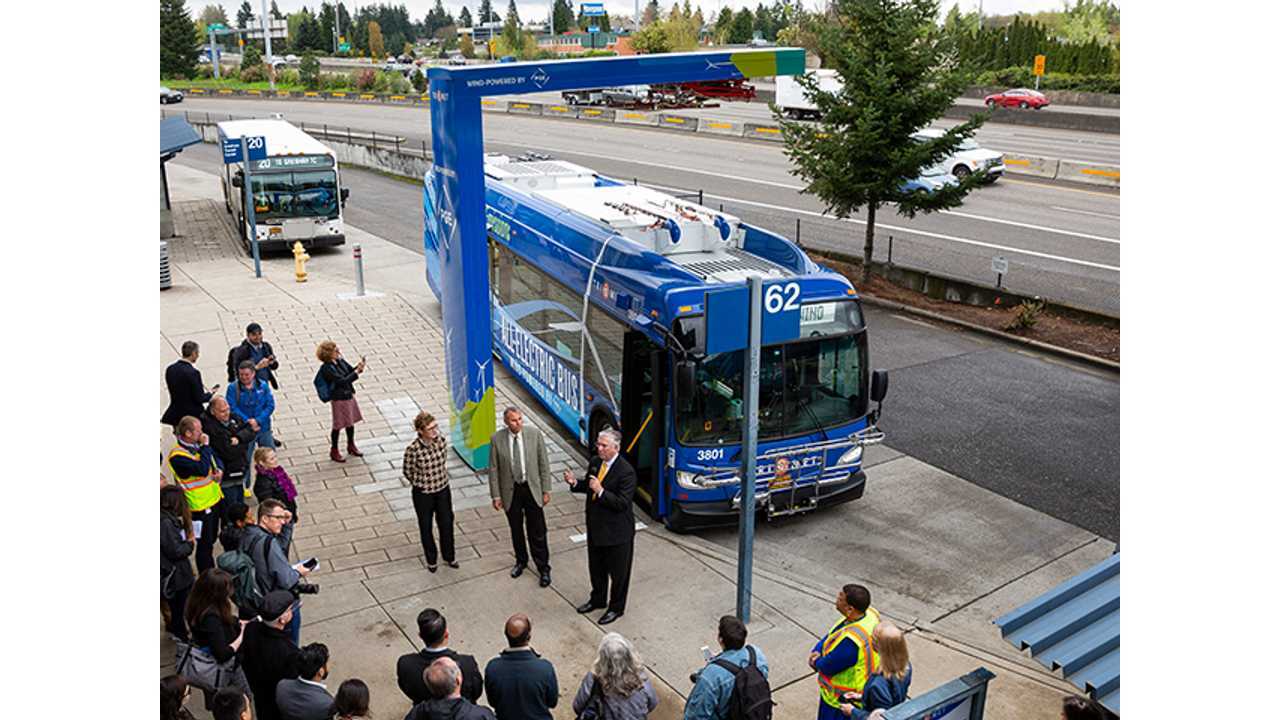 TriMet welcomes first Xcelsior CHARGE™ electric bus; powered by Portland General Electric clean renewable energy