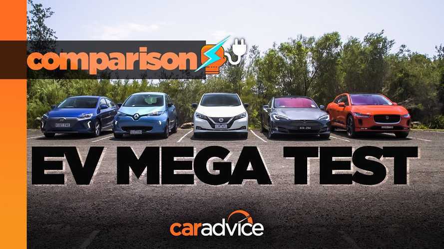 2019 EV Comparo: Model S, LEAF, I-Pace, Ioniq, Zoe (Mega-Test Video)