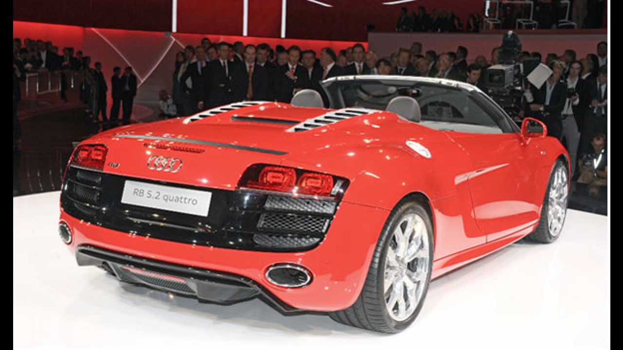 Salão de Frankfurt: Fotos do novo Audi R8 Spyder 5.2 Quattro ao vivo