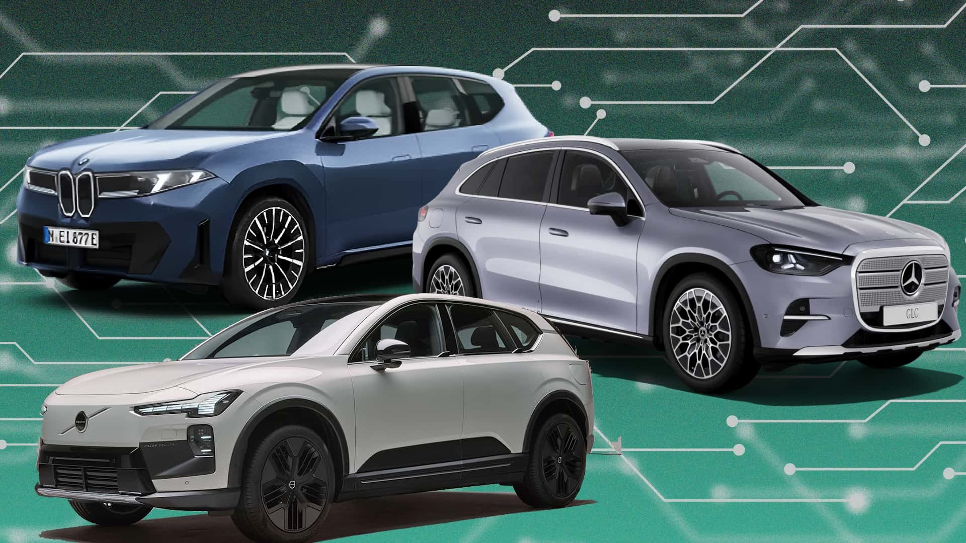 Here's How The Volvo EX60 Stacks Up Against The BMW iX3 And Mercedes GLC EV