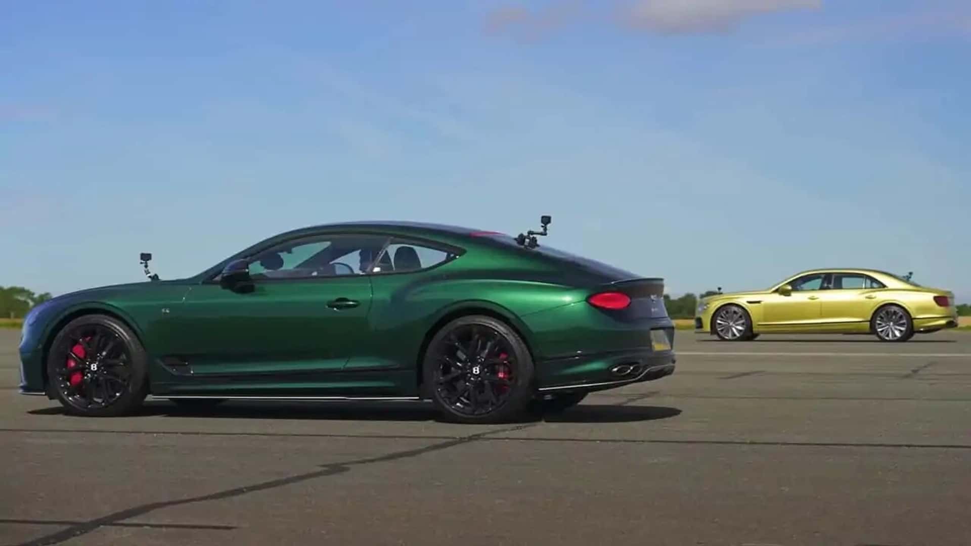 La Bentley Continental Gt Le Mans Affronte La Flying Spur Dans Une 